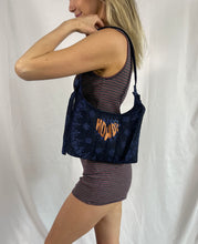 Load image into Gallery viewer, navy howdy - the bandana mini bow bag