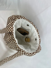 Load image into Gallery viewer, teddy & ivory checkers stroller bag