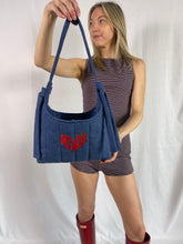 Load image into Gallery viewer, howdy - the denim mini bow bag