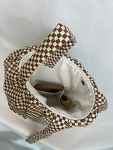 Load image into Gallery viewer, teddy & ivory checkers stroller bag