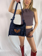 Load image into Gallery viewer, navy howdy - the bandana mini bow bag
