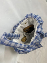 Load image into Gallery viewer, lovely blue gingham stroller bag