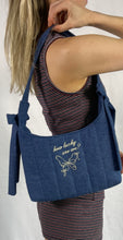 Load image into Gallery viewer, how lucky are we - the denim mini bow bag
