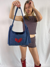 Load image into Gallery viewer, howdy - the denim mini bow bag

