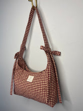 Load image into Gallery viewer, the maroon and tan gingham mini
