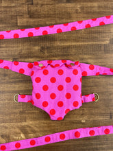 Load image into Gallery viewer, the pink &amp; red dot baby doll carrier
