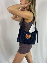 Load image into Gallery viewer, navy howdy - the bandana mini bow bag

