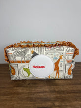 Load image into Gallery viewer, safari adventure ruffled wipe bag
