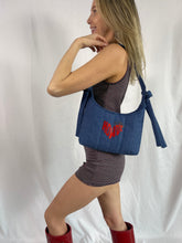 Load image into Gallery viewer, howdy - the denim mini bow bag
