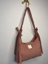 Load image into Gallery viewer, the maroon and tan gingham mini
