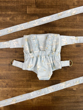 Load image into Gallery viewer, the dainty blue swans baby doll carrier
