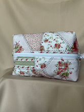 Load image into Gallery viewer, vintage patchwork makeup bag - large
