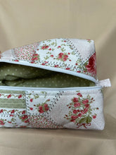 Load image into Gallery viewer, vintage patchwork makeup bag - large
