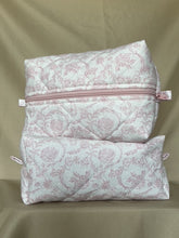 Load image into Gallery viewer, the light pink florals makeup bag - large

