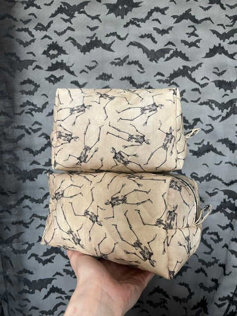 dancing skeletons makeup bag