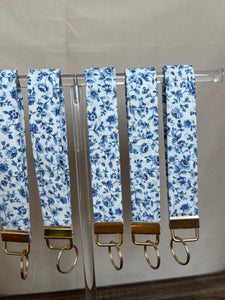 the navy florals keychain