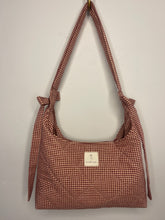 Load image into Gallery viewer, the maroon and tan micro gingham mini
