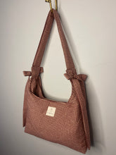 Load image into Gallery viewer, the maroon and tan micro gingham mini
