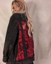 Load image into Gallery viewer, Levi’s Jacket with Red Floral Lace
