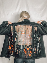 Load image into Gallery viewer, Oversized Zip Up with Black Fairy Lace
