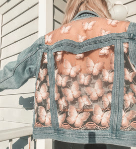 Vintage Pink Butterfly Jacket
