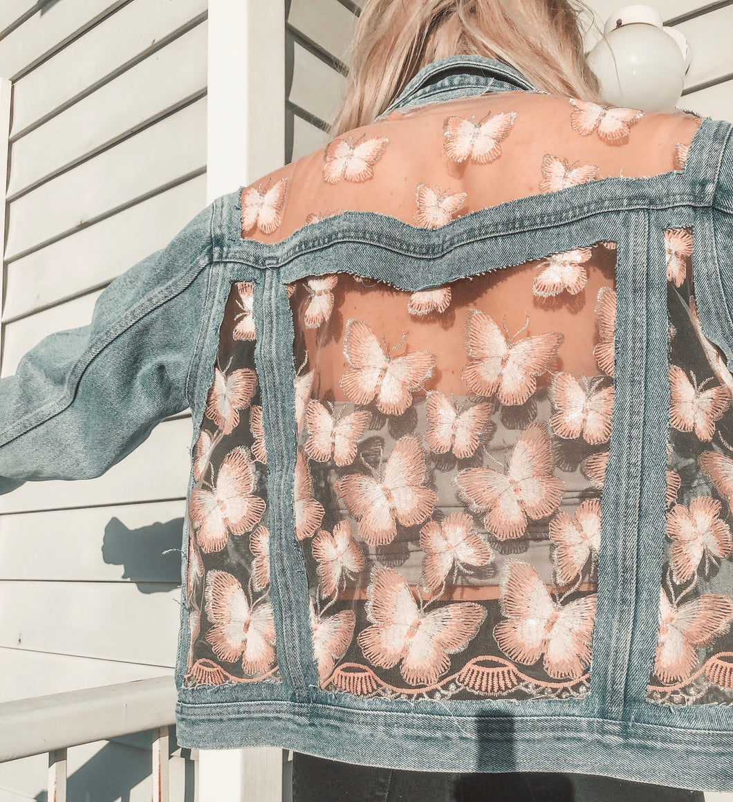 Vintage Pink Butterfly Jacket