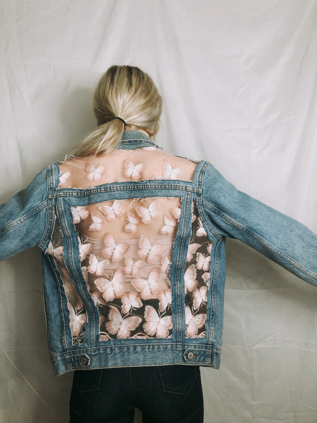 Brandy Melville Pink Butterfly Jacket